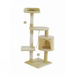 Árbol Rascador Para Gatos 3 Alturas 40x40x112cm Soporta 10kg Silvestre Mobiclinic