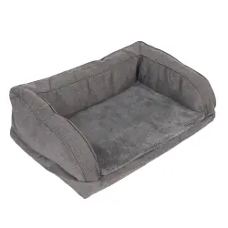 Cama ortopédica gris para perros - Funda de recambio T/XL, gris