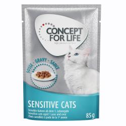 Concept for Life comida húmeda para gatos 24 x 85 g ¡con descuento! - Sensitive Cats en salsa