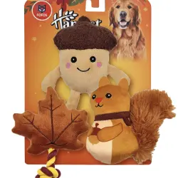 Fofos Peluches otoñales para perros - 16 cm x 35 cm x 4.5 cm (tam.brinquedo 12 cmx 8cm x 4.5 cm)