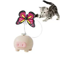 FurryFusion  electrónico para gatos con forma de cerdo - Amarillo claro