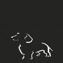 Ilustración de Terrier A4 sin marco color Negro
