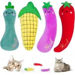 IntiMeg  hierba gatera, 4 piezas juguete gatos, juguete vegetal - Artículo 4