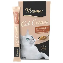 Miamor cremas y pastas para gatos 6 x 15 g - Paté de hígado