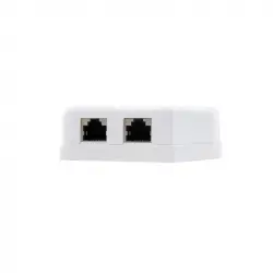 Nanocable Roseta de Superficie RJ45 Cat.6 FTP 2 Tomas Blanca