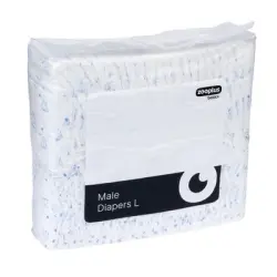 Pañales zooplus Basics para perros machos - Talla L: 57 - 72 cm, 50 unidades