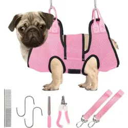 UAMLY Hamaca para el aseo de perros con correa de seguridad - rosa