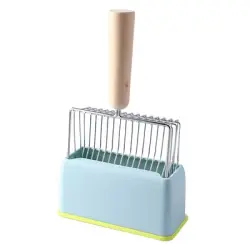 UAMLY Pala para arena de gato con base de mango largo - azul