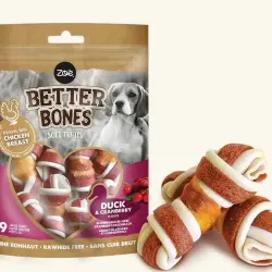 Zoë Golosina Masticable twist pato con arándanos para perros - 10 uds.