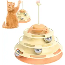 Zoomtopia  gatos 4 capas, juguete tipo rompecabezas gatos, amarillo - 4 capas - amarillo