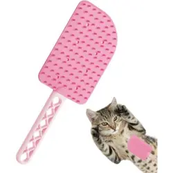 ZooVenture Peine doble para gatos - Dientes giratorios, masaje, PP - Rosa