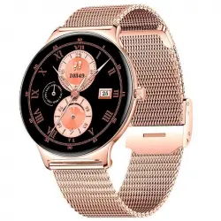 Cool Ultrathin Reloj Smartwatch (AMOLED, Llamadas, Salud, Deporte) Rosa + 2 Correas