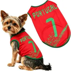 HausPets Camiseta de fútbol para perros - Portugal - Portugal-4XL