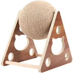 HausPets Rascador para gatos con bola de sisal y estructura para trepar - Artículo 1