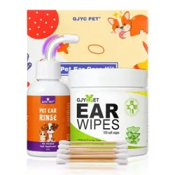 IntiMeg Kit de limpieza de oídos para perros y gatos - Una pieza