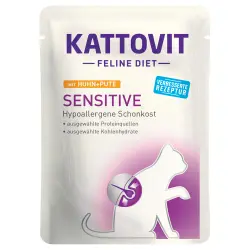 Kattovit Sensitive sobres (hipoalergénico) - 6 x 85 g - Pollo y pavo