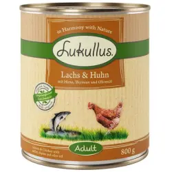 Lukullus salmón y pollo - 6 x 800 g