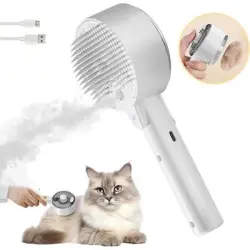 Pawffee Cepillo de vapor 4 en 1 para gatos, masaje y desenredante - 1 pieza