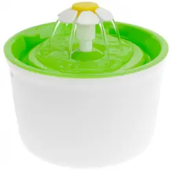 Primematik - Bebedero Para Perros Y Gatos 2.5l Verde. Fuente Eléctrica Con Dispensador De Agua Filtrada Para Mascotas Ma10200