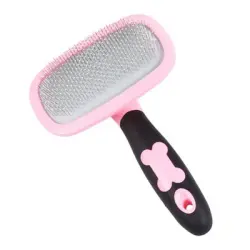 Qinhul Peine giratorio para gatos y perros - rosa
