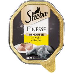 Sheba 22 x 85 g tarrinas Receta única - Finesse Mousse - con pollo