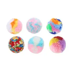UAMLY Bolas de pompones para gatos, juguete para gatos - 6 piezas de 5 cm