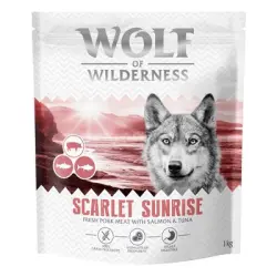 Wolf of Wilderness Adult «Scarlet Sunrise» salmón y atún, sin cereales - 1 kg - Receta nueva