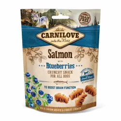 6x200g Carnilove Dog Snack Crunchy sabor Salmon Arandanos