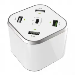 Aisens ASCH-5PQC-W Hub de Carga USB-C/4xUSB 48W Blanco