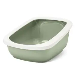 Arenero Savic Aseo XXL con borde alto - verde / blanco
