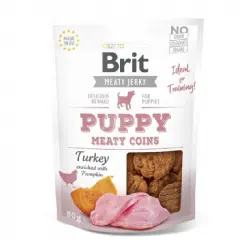Brit jerky snack puppy meaty coins pavo premios para perro, Peso 80 Gr