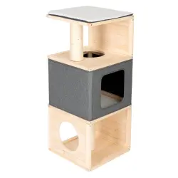 Casita Cubist para gatos - 40 x 40 x 96 cm (L x An x Al)