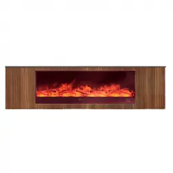 Chimenea Móvil Y Electrica 1500w Chimenea Móvil Meda 108 Marrón