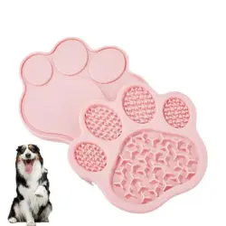 FurryFusion Comedero de silicona de alimentación lenta para perros y gatos - Rosa