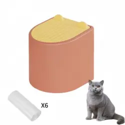 FurryFusion Cubo de basura para gatos - Rojo