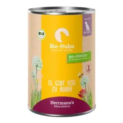 Herrmann's Selection Sensible 12 x 400 g - Pollo ecológico con zanahoria y arroz ecológicos