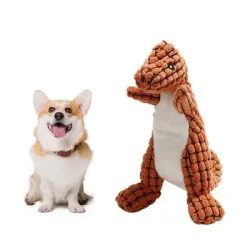 IntiMeg  de peluche para perros con forma de dinosaurio - Naranja