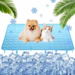 Pet Planet Juego de almohadillas refrescantes para perros y gatos - Azul - S