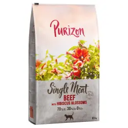 Purizon Single Meat con vacuno y flores de hibisco pienso para gatos - 6,5 kg