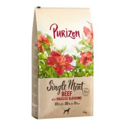 Purizon Single Meat Vacuno con flores de hibisco - 12 kg