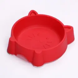 UAMLY Cuencos para mascotas de plástico grueso y resistente - rojo