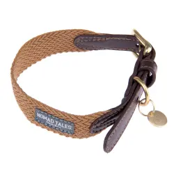 Collar Nomad Tales Bloom caramelo para perros - XS: 30 - 36 cm de contorno de cuello, 25 mm de ancho