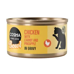 Cosma Bowl 6 x 80 g comida húmeda para gatos - Pechuga de pollo