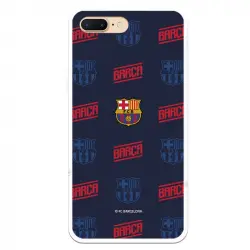 Funda Licencia Oficial FC Barcelona Escudo Patrón Rojo y Azul para iPhone 7 Plus