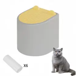 FurryFusion Cubo de basura para gatos - Gris