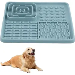 HausPets Alfombrilla de silicona azul para lamer de 19x19 cm - 1 artículo