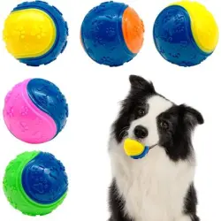 HausPets Juego 5 pelotas chirriantes: juega, entrena, alivia aburrimiento - Lote de 5 bolas