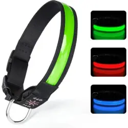 MCBOSON Collar LED recargable para perros, collar luminoso - Una pieza