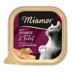 Miamor Feines & Filet 16 x 100 g - Ave pura y jamón