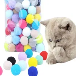 Pawffee 50 pelotas de 3cm para gatos, suaves y coloridas gatitos perros - 1 pieza